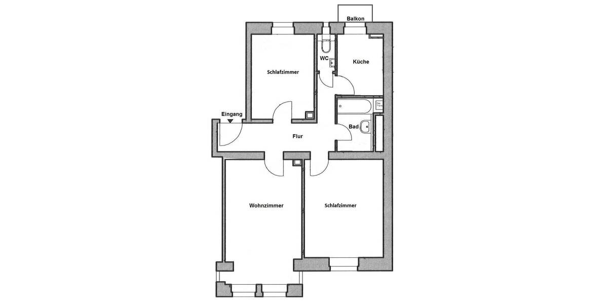 Etagenwohnung Nürnberg Bleiweiß - 3 Zimmer, 72 m&sup2;, 895&euro; | Angebot:26245209