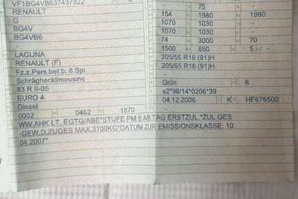 Renault Laguna 213.000 km 700 &euro; Erlangen 91052