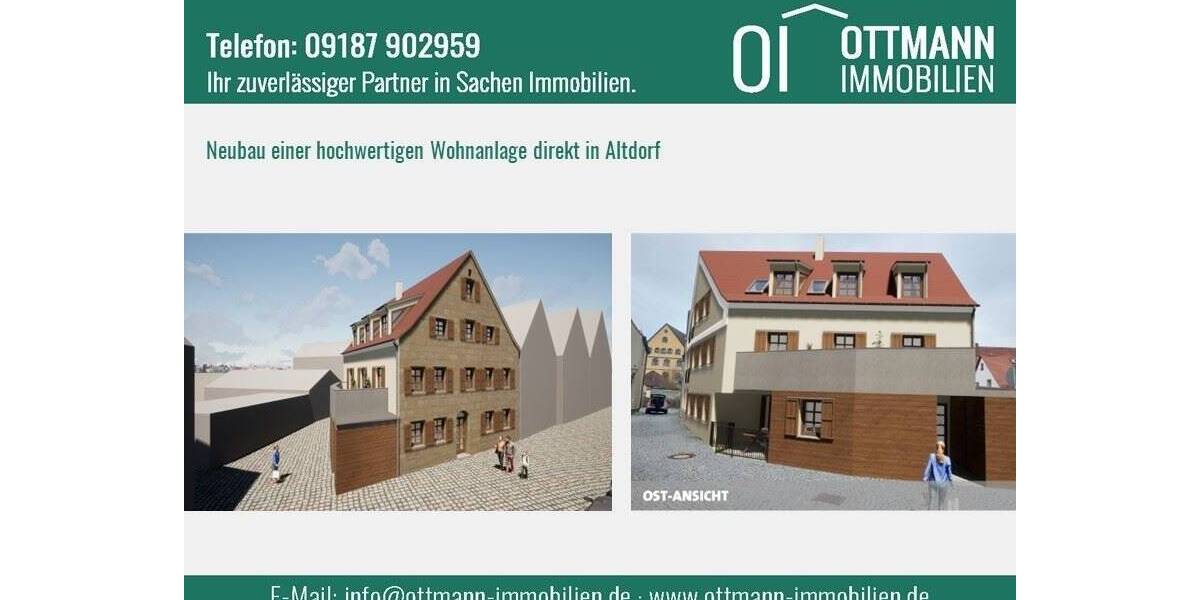 Etagenwohnung Altdorf b. Nürnberg Altdorf - 3 Zimmer, 92 m&sup2;, 501.000&euro; | Angebot:25689581