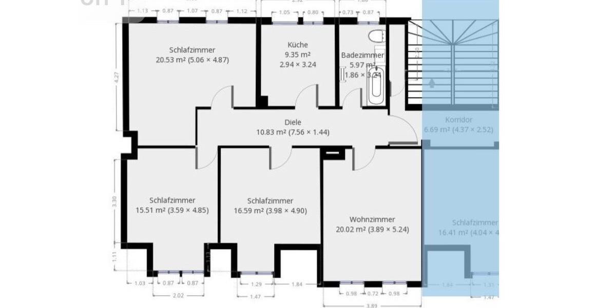 Großzügige sanierte 4-Zi Altbauwohnung. Geh. Ausstattung 4 zimmer