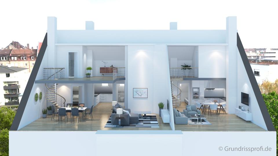 Etagenwohnung Nürnberg Sankt Leonhard - 4 Zimmer, 140 m&sup2;, 100.000&euro; | Angebot:24849901