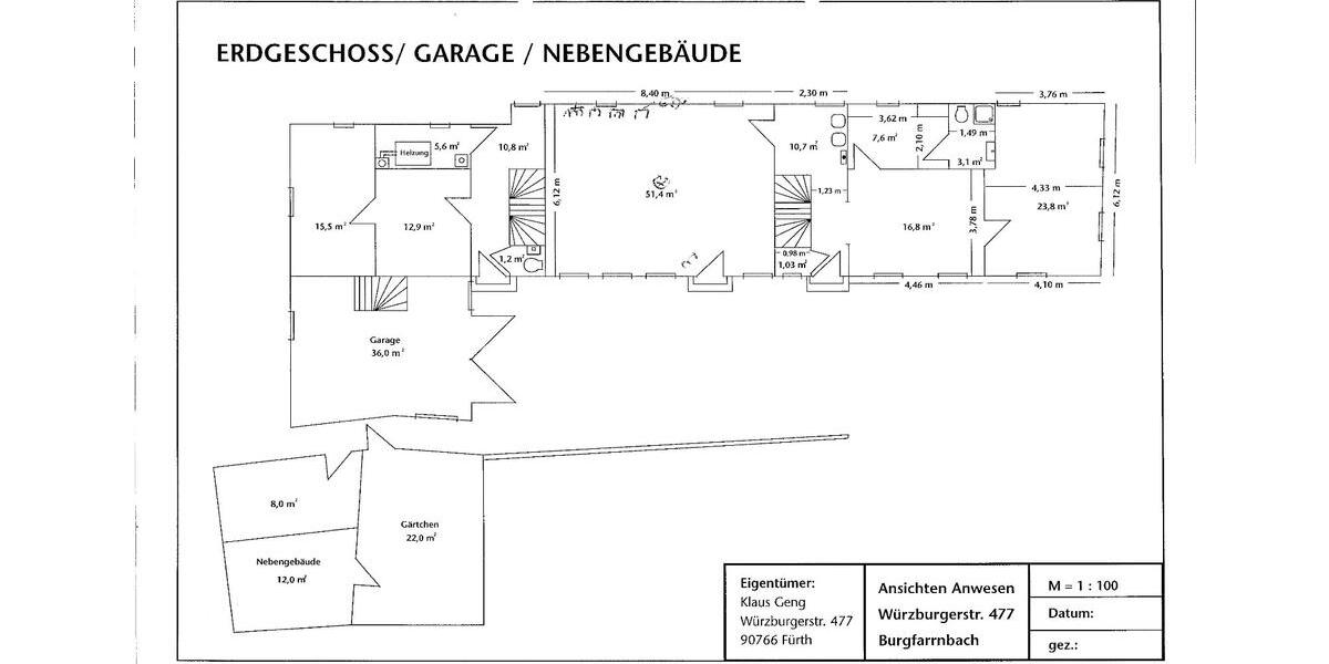 Mehrfamilienhaus, Wohnhaus Fürth Atzenhof - 16 Zimmer, 380 m&sup2;, 675.000&euro; | Angebot:26540459