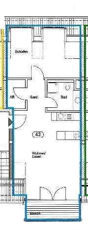 HELLE ZWEIZIMMER DG-WOHNUNG - BALKON - PARKETT - EINBAUKÜCHE - ERBBAURECHT - VERMIETET 2 zimmer