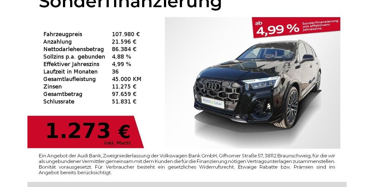 Audi Q7 4.900 km 106.980 &euro; Fürth 90763
