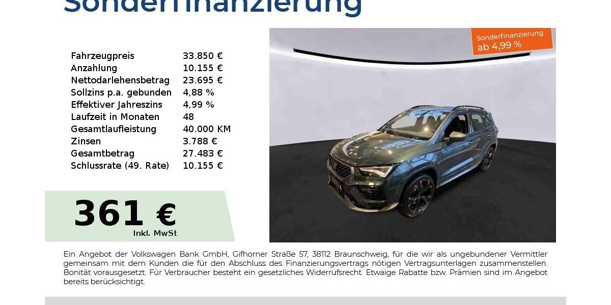 Cupra Ateca 11.950 km 33.850 &euro; Nürnberg 90441