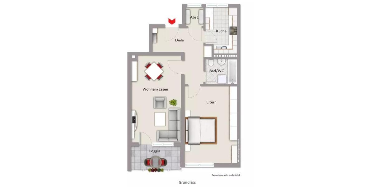 Etagenwohnung Nürnberg Gebersdorf - 2 Zimmer, 62 m&sup2;, 850&euro; | Angebot:25655384
