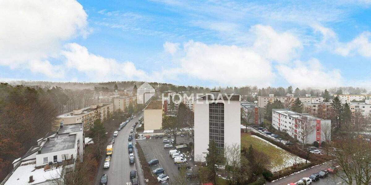 Weitblick über die Stadt: Lichtdurchflutete 3-Zimmer-Wohnung in der 10. Etage 3 zimmer