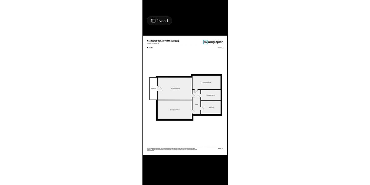 Etagenwohnung Nürnberg Gibitzenhof - 3 Zimmer, 68 m&sup2;, 229.000&euro; | Angebot:26415846