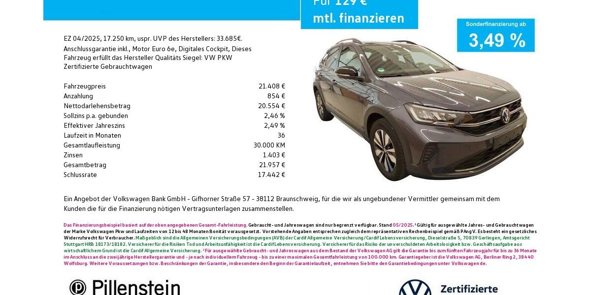 VW Taigo 17.250 km 21.408 &euro; Fürth 90762