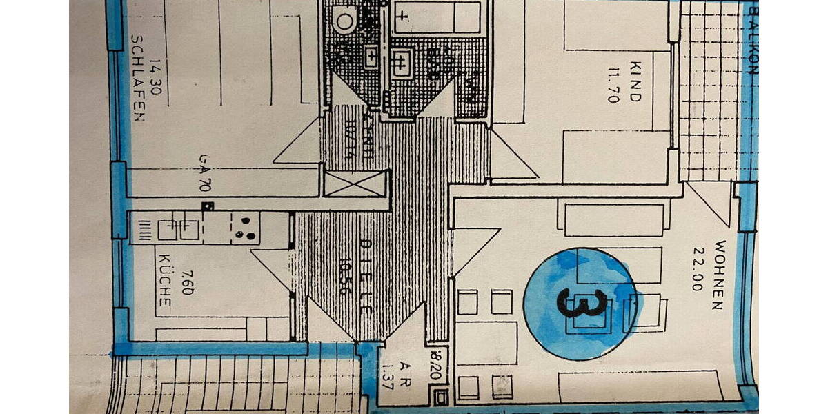Etagenwohnung Fürth Stadeln - 3 Zimmer, 78 m&sup2;, 1.100&euro; | Angebot:26217984
