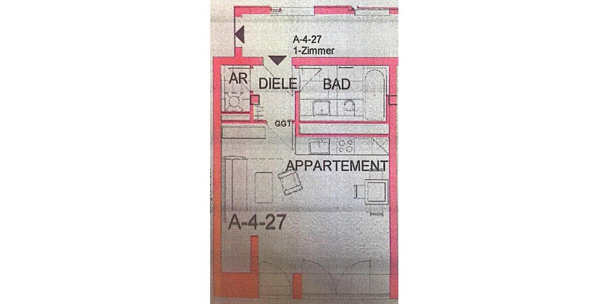 Etagenwohnung Nürnberg Gleißhammer - 1.5 Zimmer, 40 m&sup2;, 242.000&euro; | Angebot:27541435
