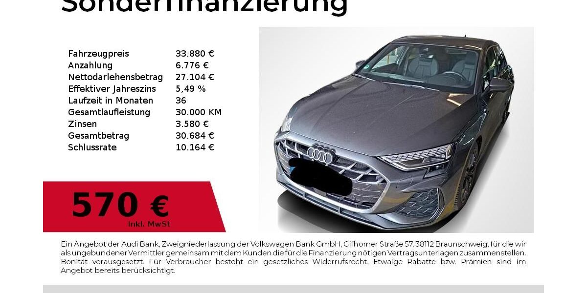 Audi A3 15.203 km 33.880 &euro; Nürnberg 90441