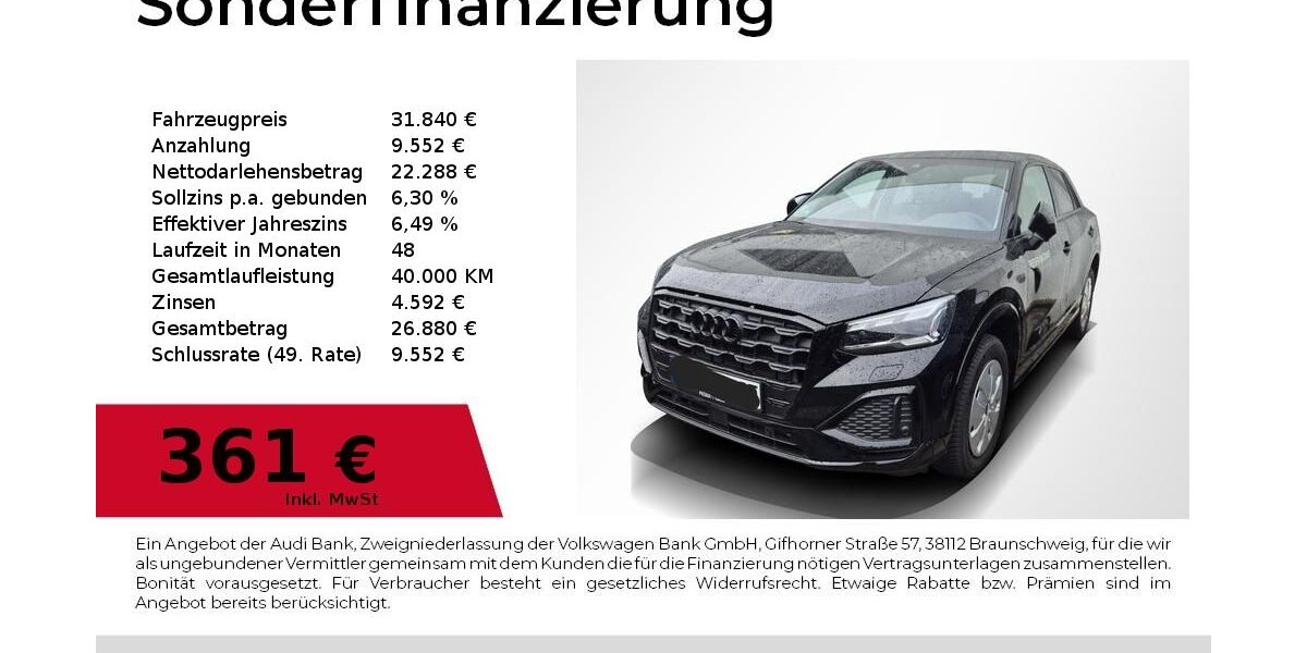 Audi Q2 9.600 km 31.840 &euro; Nürnberg 90411