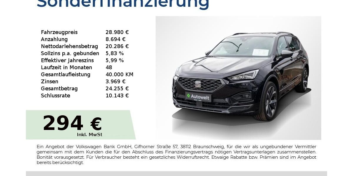 Seat Tarraco 103.950 km 28.440 &euro; Nürnberg 90431