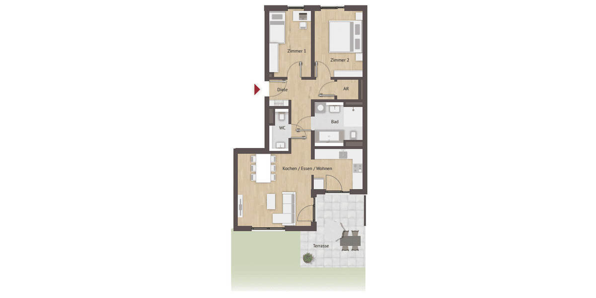 Etagenwohnung Nürnberg Laufamholz - 3 Zimmer, 82 m&sup2;, 581.420&euro; | Angebot:26826394