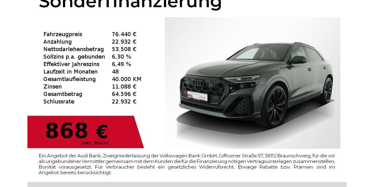 Audi Q8 31.990 km 74.480 &euro; Nürnberg 90411