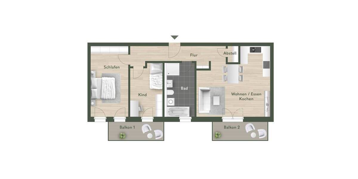 Etagenwohnung Erlangen Dechsendorf - 3 Zimmer, 83 m&sup2;, 523.000&euro; | Angebot:25969107
