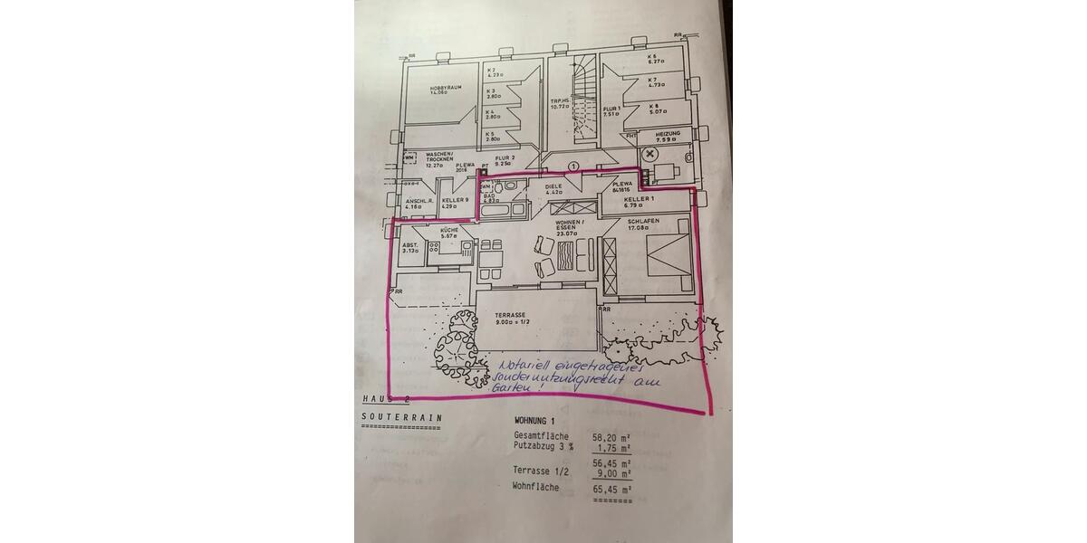 Terrassenwohnung Hersbruck - 2 Zimmer, 66 m&sup2;, 249.000&euro; | Angebot:20334719