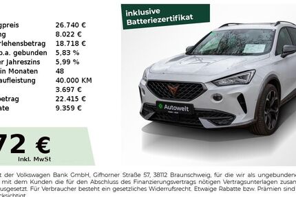 Cupra Formentor 36.150 km 26.220 &euro; Nürnberg 90431