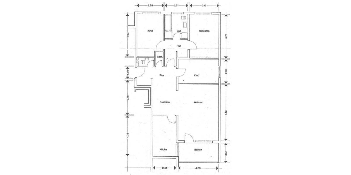Etagenwohnung Erlangen Bruck - 4 Zimmer, 114 m&sup2;, 448.000&euro; | Angebot:26054719