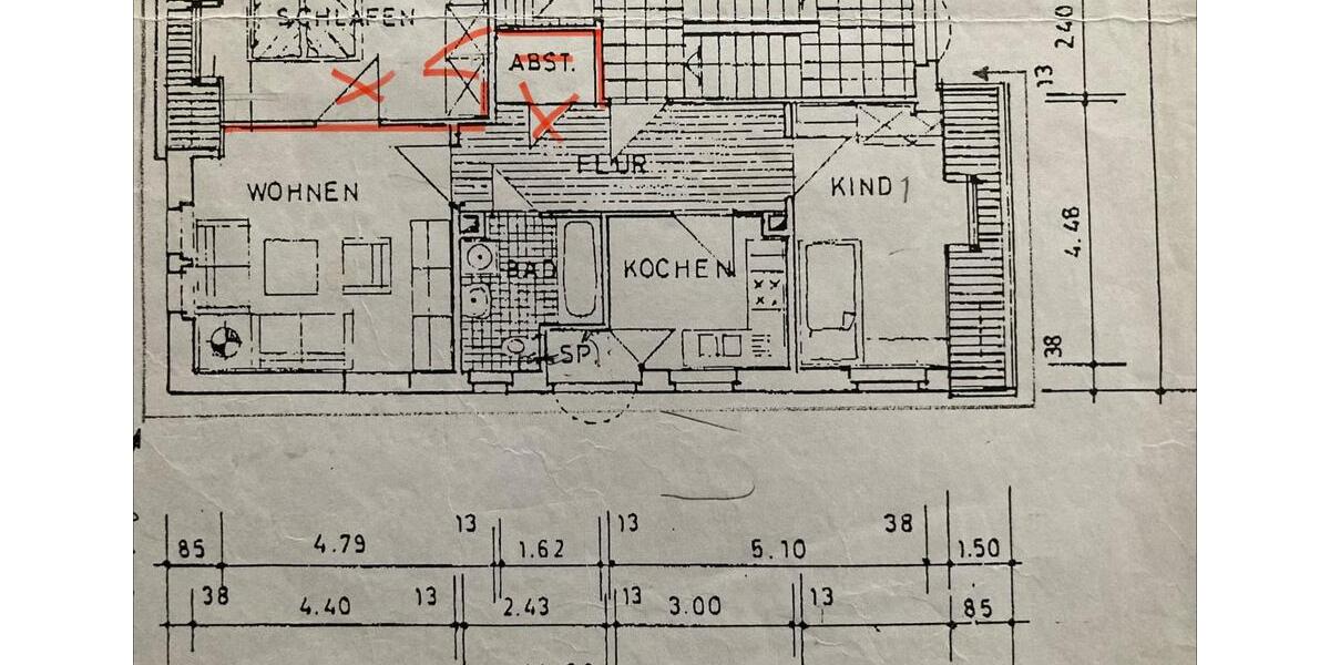 Dachgeschoßwohnung Nürnberg Gärten bei Wöhrd - 3 Zimmer, 66 m&sup2;, 265.000&euro; | Angebot:27153954
