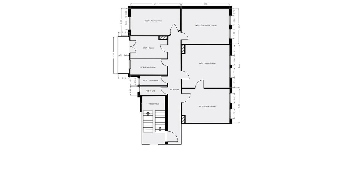 Etagenwohnung Nürnberg Kleinweidenmühle - 4 Zimmer, 120 m&sup2;, 1.660&euro; | Angebot:25476533