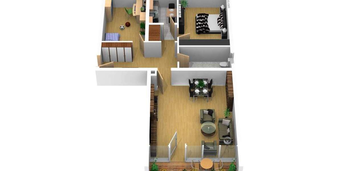 Etagenwohnung Erlangen Bruck - 3 Zimmer, 74 m&sup2;, 289.000&euro; | Angebot:25667634
