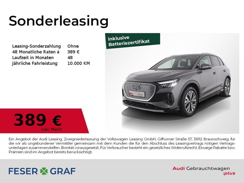 Audi Q4 e-tron 10.888 km 40.440 € Nürnberg 90441