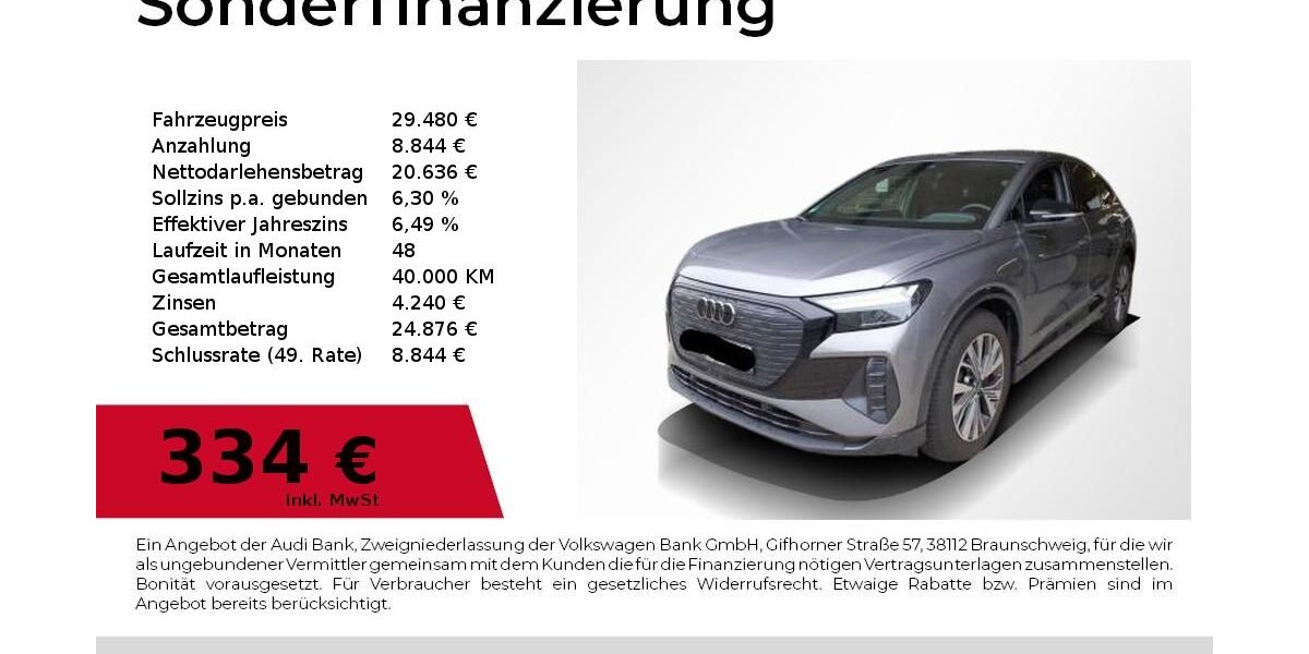 Audi Q4 e-tron 37.900 km 29.480 &euro; Nürnberg 90411