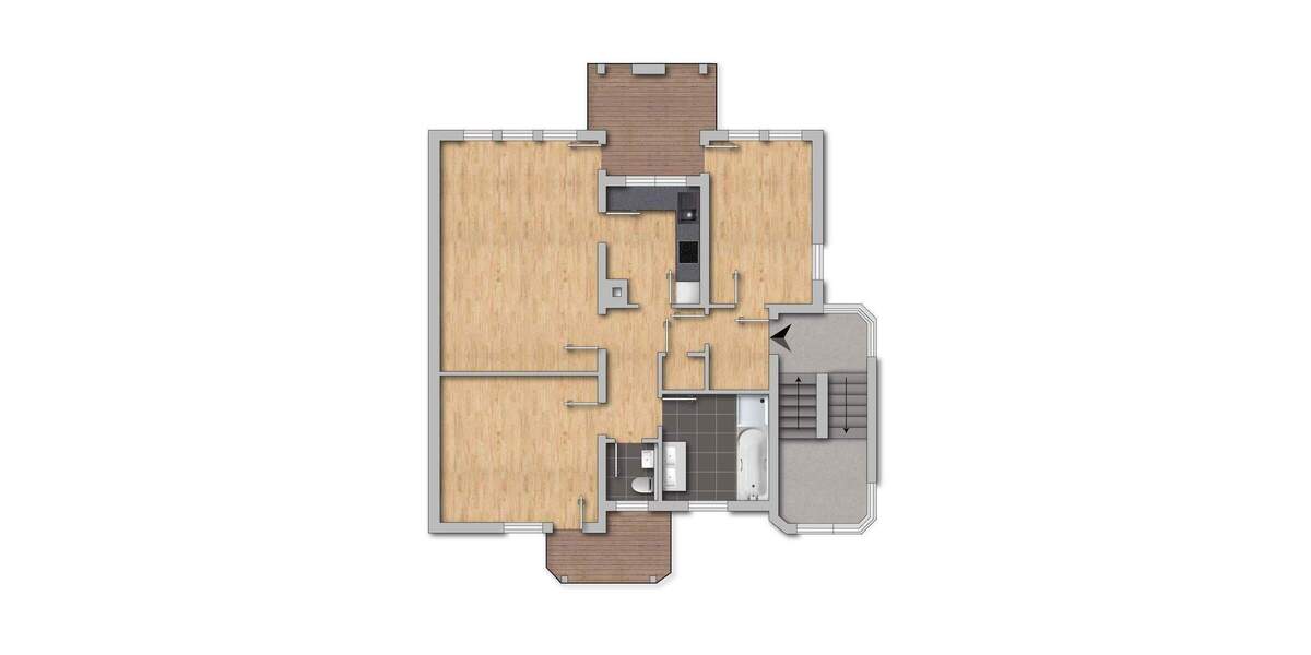 helle Wohnung mit 2 Balkonen und EBK 3 zimmer