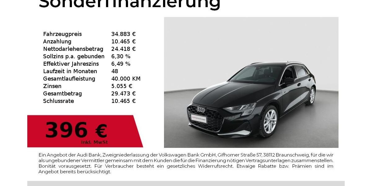 Audi A3 9.800 km 34.883 &euro; Nürnberg 90411