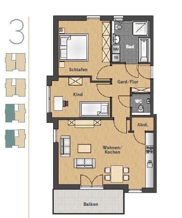Etagenwohnung Nürnberg Gaismannshof - 3 Zimmer, 90 m&sup2;, 1.418&euro; | Angebot:26380334