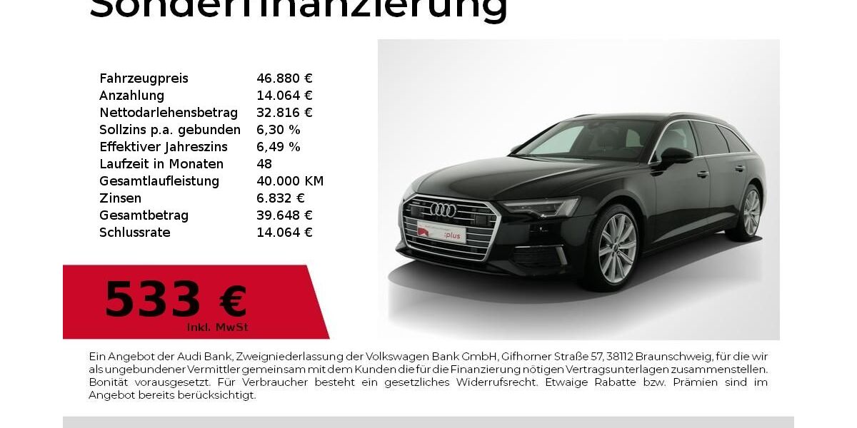 Audi A6 34.200 km 46.880 &euro; Nürnberg 90411