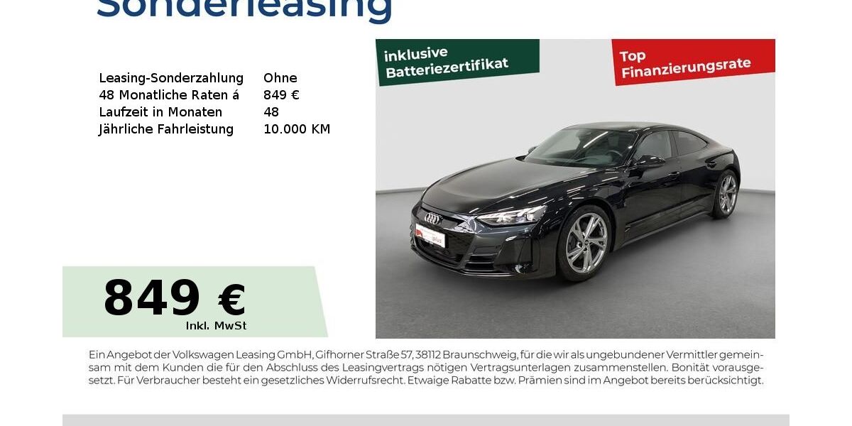 Audi e-tron GT 42.966 km 52.980 &euro; Cadolzburg 90556