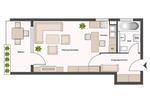 Hochparterre Nürnberg Erlenstegen - 1.5 Zimmer, 44 m&sup2;, 715&euro; | Angebot:26400480