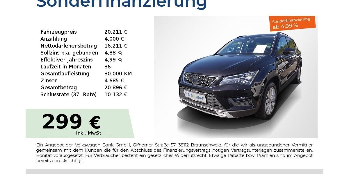 Seat Ateca 102.550 km 19.812 &euro; Lauf an der Pegnitz 91207