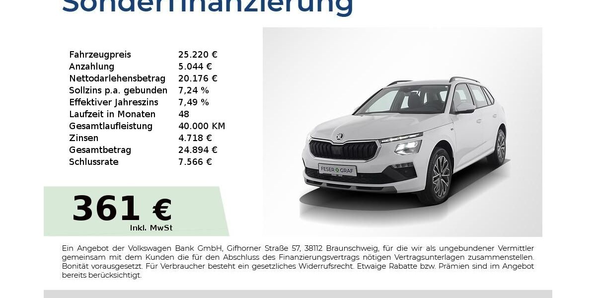 Skoda Kamiq 9.900 km 25.220 &euro; Nürnberg 90441