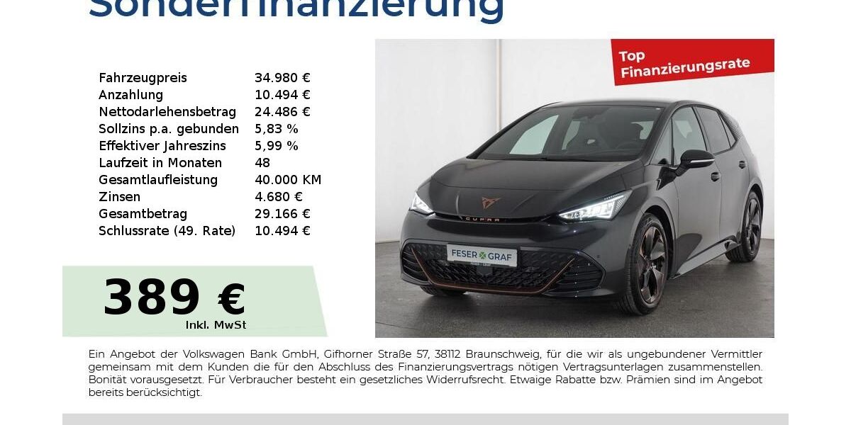 Cupra Born 1.750 km 34.980 &euro; Nürnberg 90441
