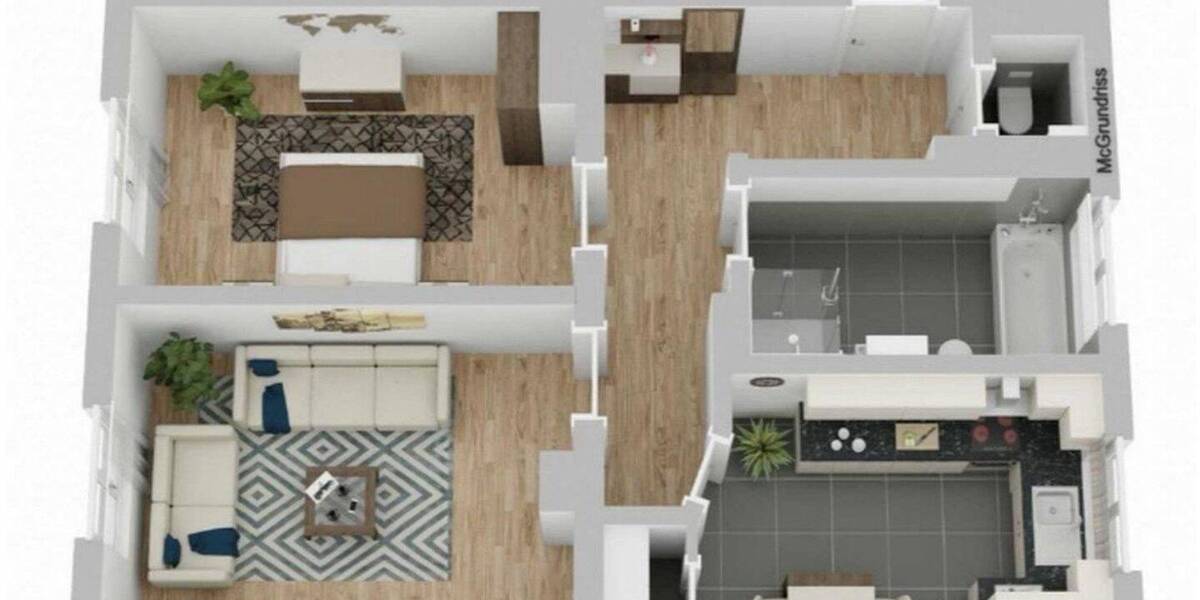 Etagenwohnung Nürnberg Erlenstegen - 2 Zimmer, 65 m&sup2;, 1.100&euro; | Angebot:26388881