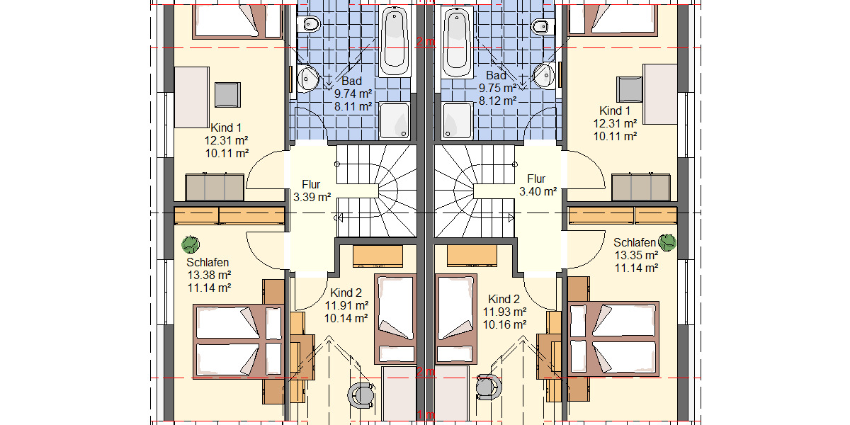 Doppelhaushälfte Feucht - 5 Zimmer, 106 m&sup2;, 630.700&euro; | Angebot:26388561