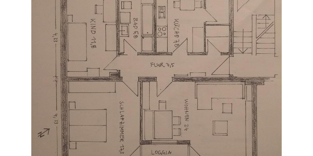 Hochparterre Roth - 3 Zimmer, 79 m&sup2;, 640&euro; | Angebot:25546045