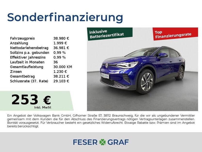 VW ID.4 2.802 km 38.980 € Fürth 90763