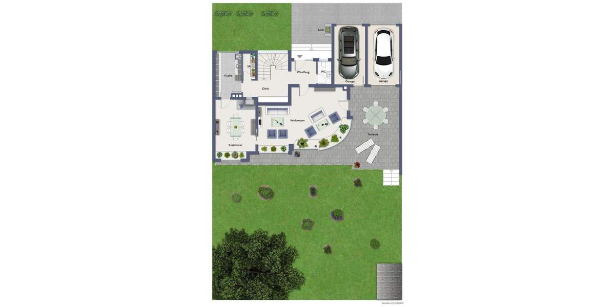 Großzügige Doppelhaushälfte mit großem Garten, 2 Einzelgaragen und Sauna 6 zimmer