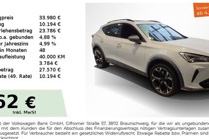 Cupra Formentor 20.550 km 33.980 € Nürnberg 90441