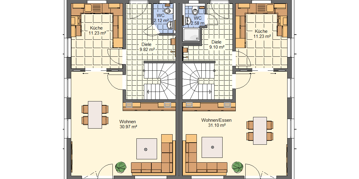 Doppelhaushälfte Feucht - 5 Zimmer, 144 m&sup2;, 696.500&euro; | Angebot:25729981