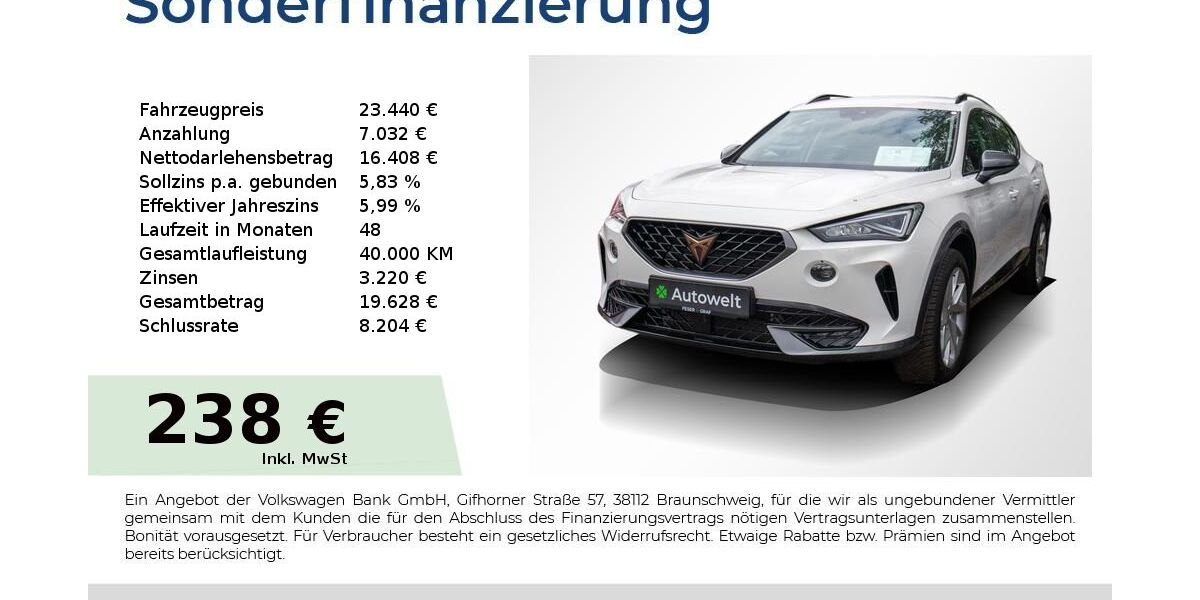 Cupra Formentor 21.550 km 23.440 &euro; Nürnberg 90431