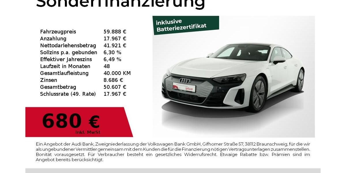 Audi e-tron GT 19.500 km 57.380 &euro; Nürnberg 90411