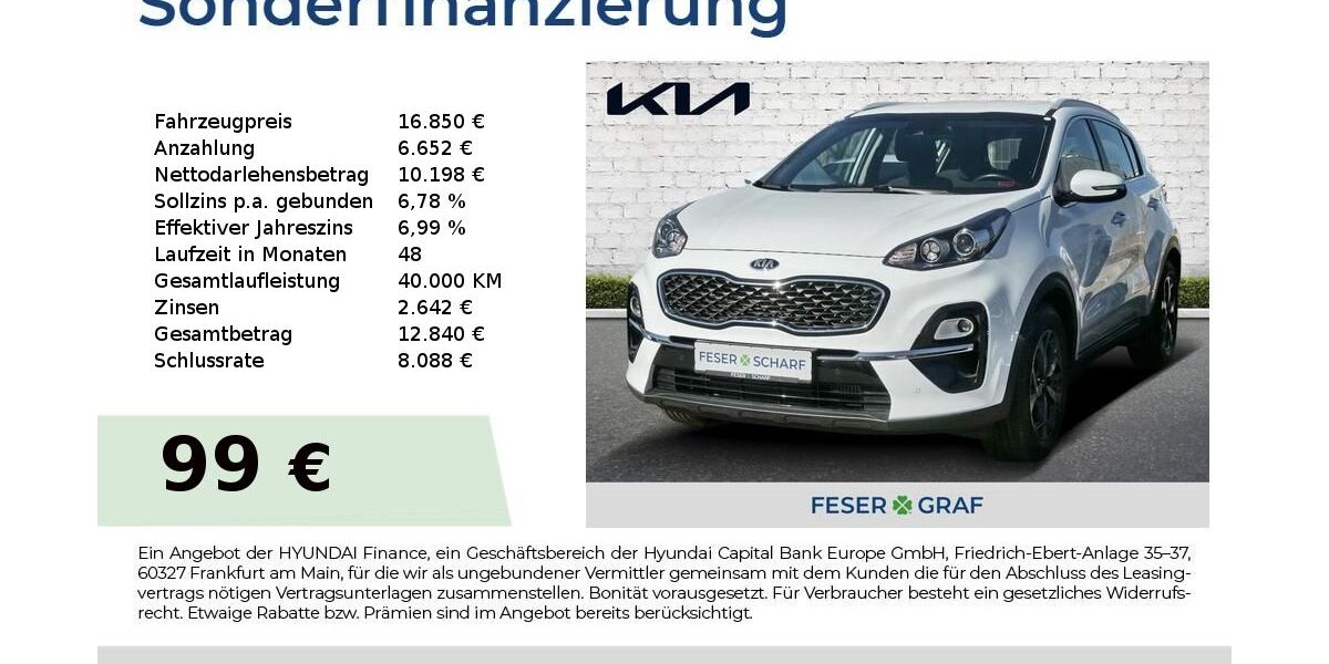 Kia Sportage 50.957 km 16.850 &euro; Roth 91154