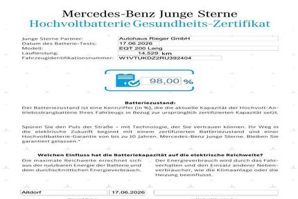 Mercedes-Benz EQT 14.529 km 33.555 &euro; Altdorf 90518