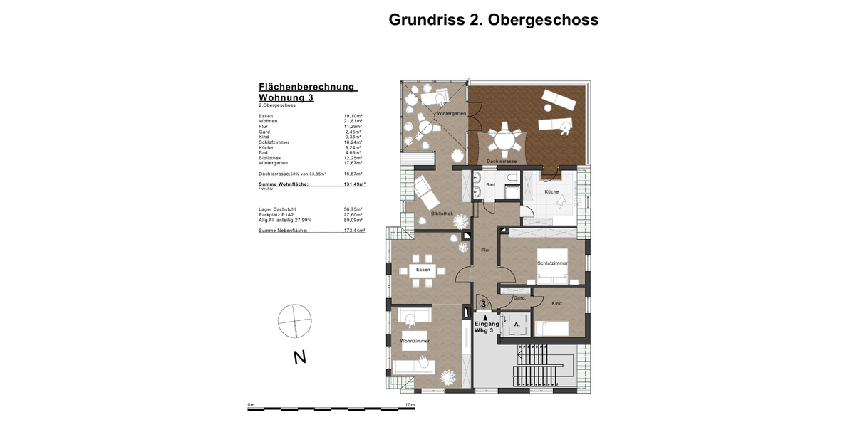 Außergewöhnliche und sehr großzügige 5 Zimmer Mansardenwohnung mit Dachterrasse und Wintergarten - Terrassenwohnung Roth Eckersmühlen | Angebot:26737654
